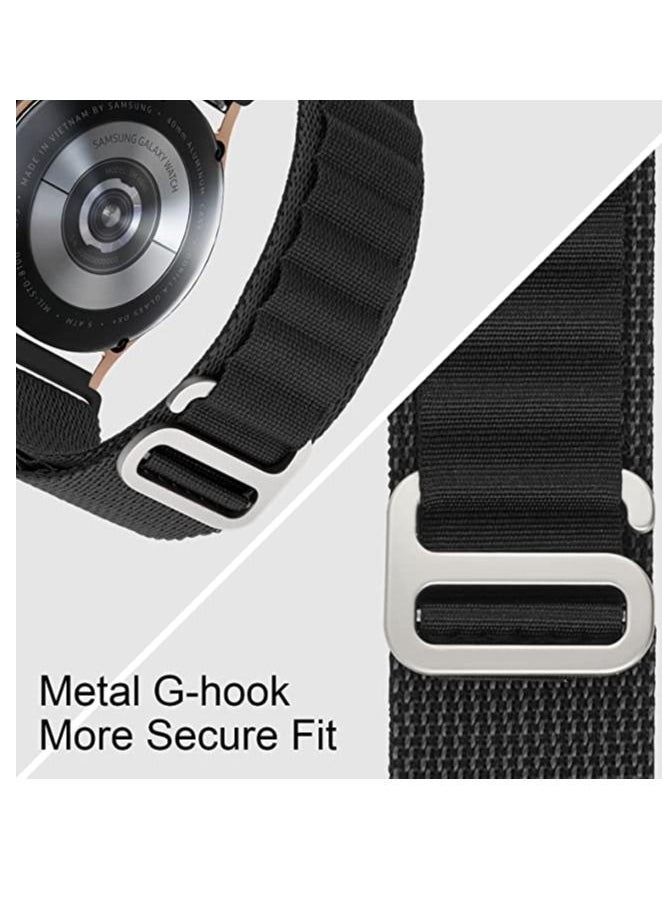 Generic Alpine Loop 22mm Compatible With Realme Watch 2 Realme Watch 2 Pro - Smart Watch Sport, Durable Sport Nylon Strap With Titanium G Hook  Black  - Image 4