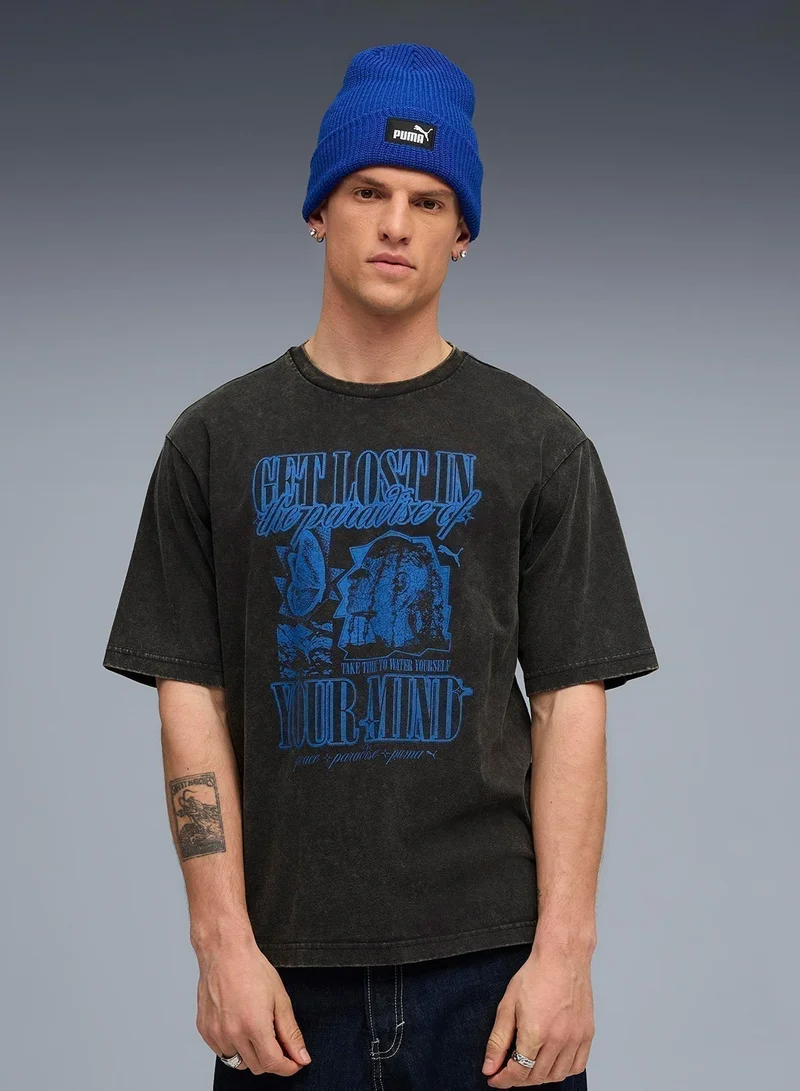 PUMA Graphic Paradise Mindset Washed Boxy T-Shirt