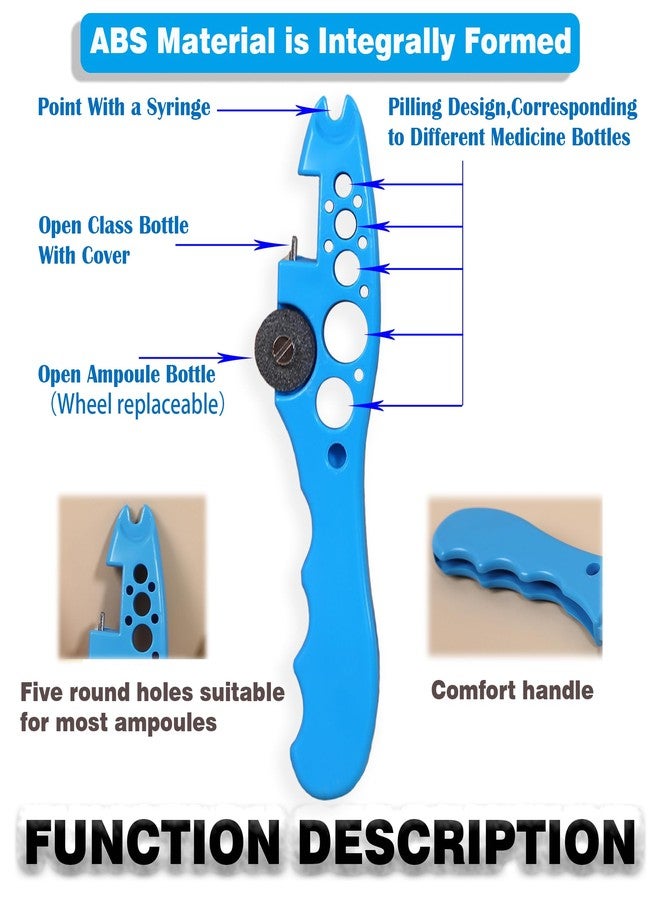 NCGDPZY Versatile Ampoule Bottle Cutter with Finger Safe Design - Easy-to-Use Vial Opener for Nurses, Pharmacists, and Doctors, Reliable Construction for Home & Professional Use (Blue) - Image 3
