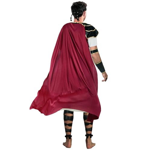 NEKIFUI Men's Adult Roman Gladiator Warrior costume Spartan outfits Halloween Soldier Armor Set(Z3742,S) - Image 2