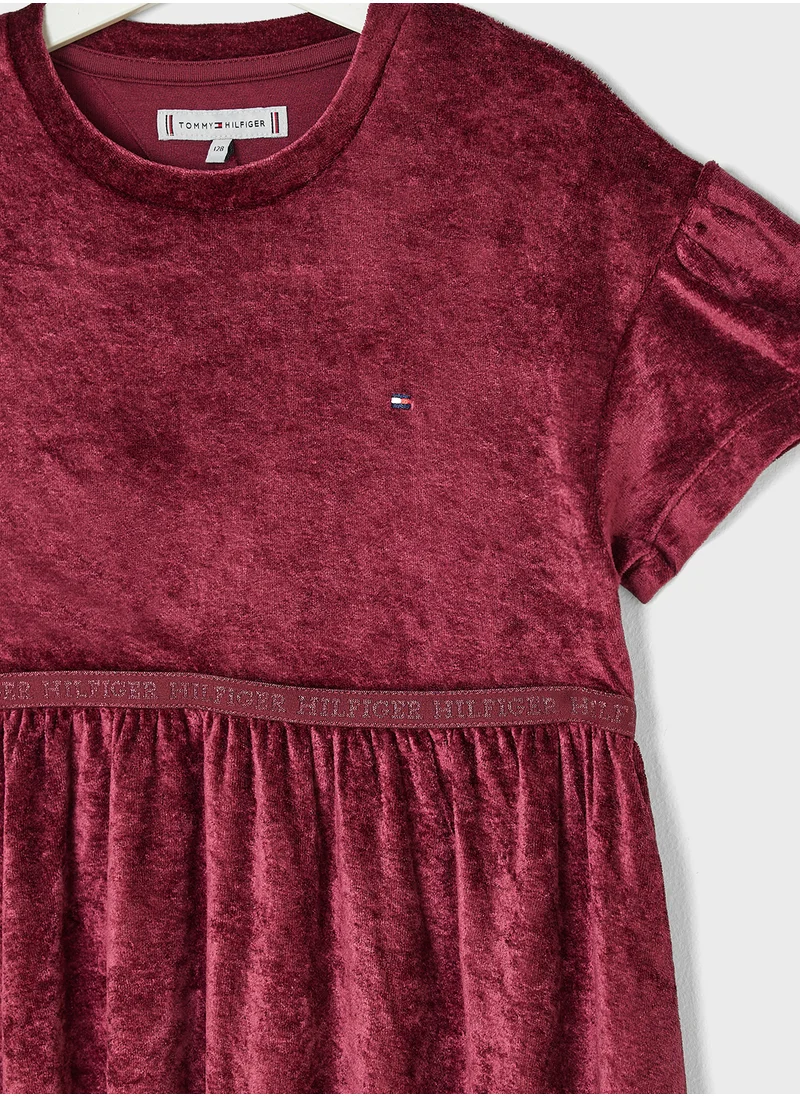 TOMMY HILFIGER Youth Velour  Midi Dress