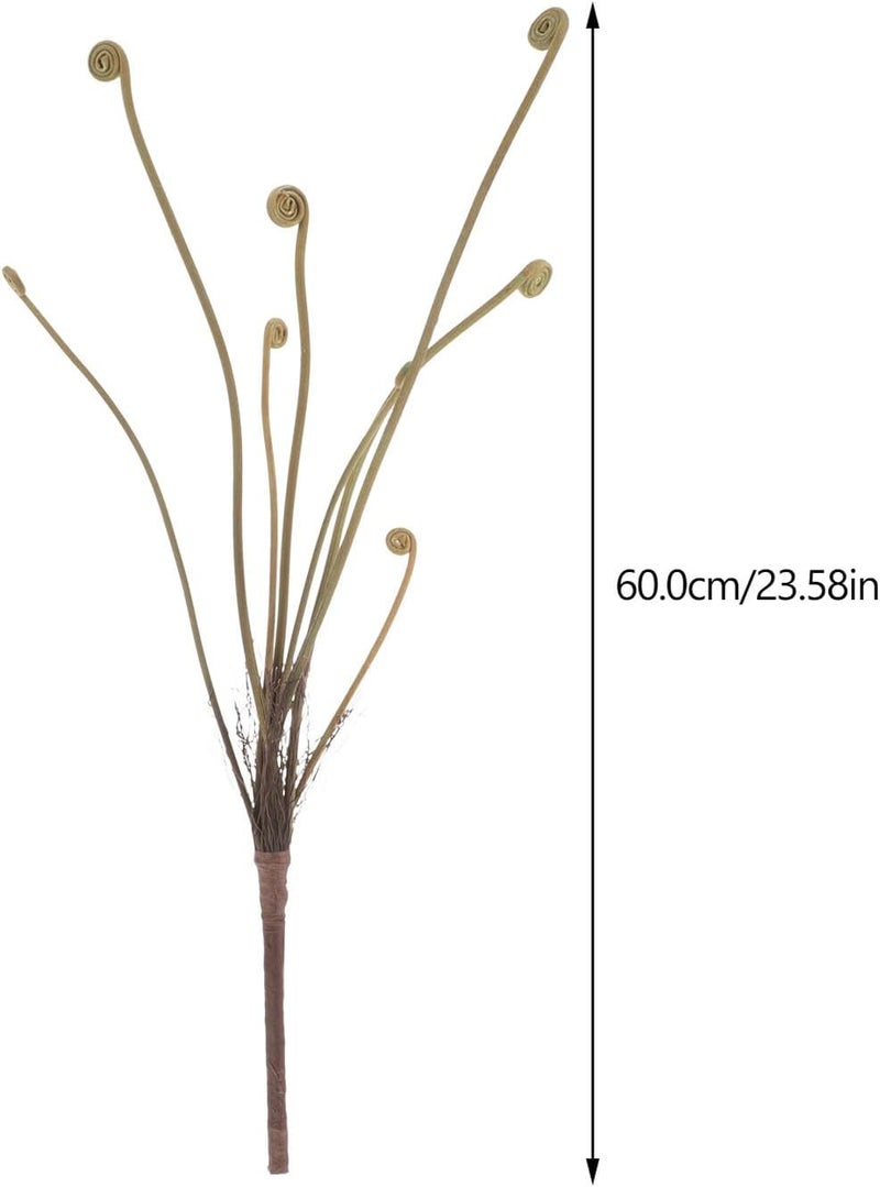 Artificial Fern Simulation 8-Head Bundle Coffee Color Lifelike Greenery Decor for Home Wedding Photography Props - Image 2