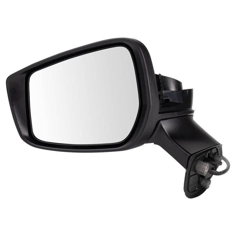 TRQ Driver Side Mirror Power Smooth Black Manual Fold Compatible with 20152019 Nissan Versa Note NI1320264