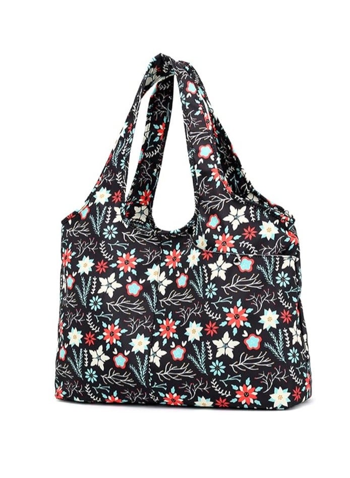Multi Pocket Tote Shoulder Bag Multi-function Nylon Shoulder Handbag Travel Purse Bags For Women  - Image 2