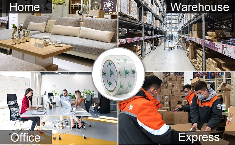 BOMEI PACK Crystal Clear Packing Tape, Packaging Tape Refill Rolls, 6 Rolls 2Mil x1.88 60 Yards for Sealing, Moving, Shipping, Office&Storage - Image 3
