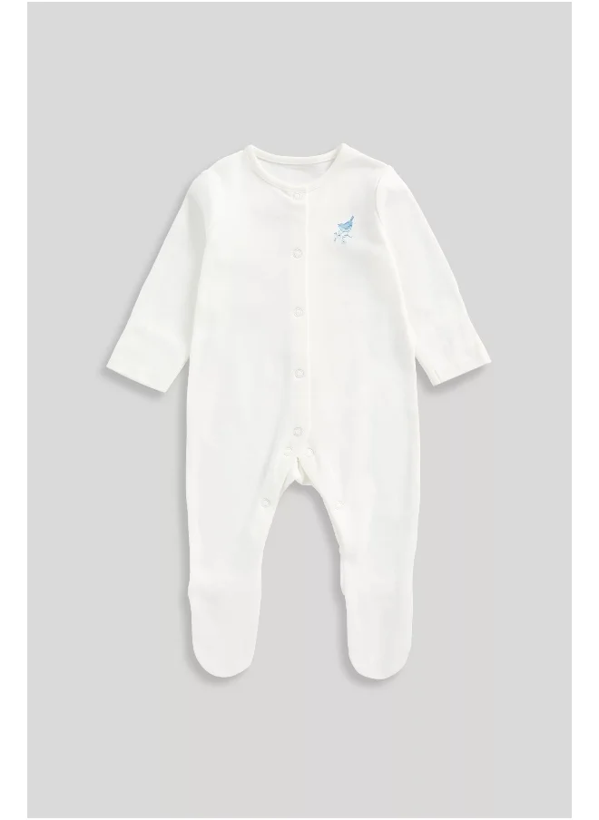 mothercare Ditsy Baby Sleepsuits - 3 Pack