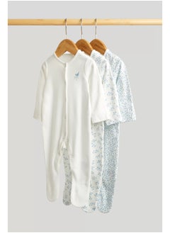 mothercare Ditsy Baby Sleepsuits - 3 Pack  - Image 1