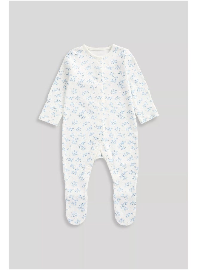 mothercare Ditsy Baby Sleepsuits - 3 Pack  - Image 4