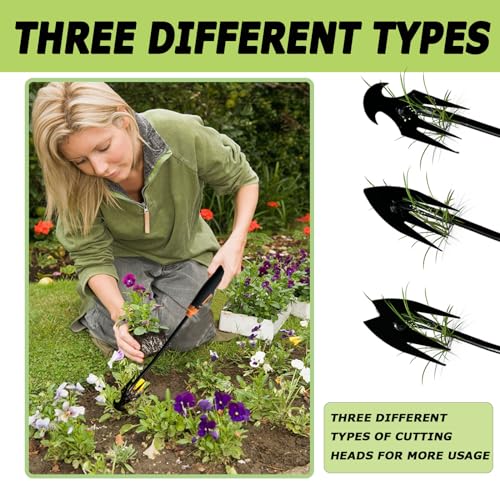 YDKOJGW 3Pcs Weed Puller Tool Garden Weed Pulling Tool,Portable Garden Weeder Tool,Gardening Weeding Tools for Garden Hand Tools for Vegetable Gardening Backyard Farm Planting & Uprooting Weeding Tool - Image 4