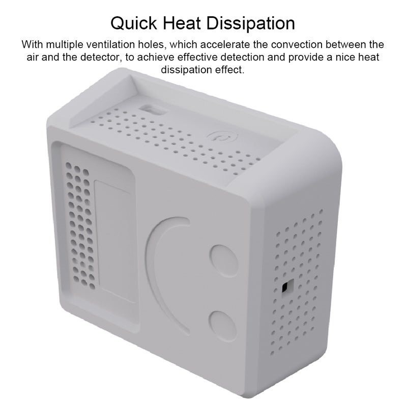 9 in 1 Air Quality Monitor CO2 Meter Carbon Dioxide Detector CO2 CO TVOC HCHO PM2.5 PM1.0 PM10 Temperature Humidity Detection with Alarm Function for Home Office Car - Image 5