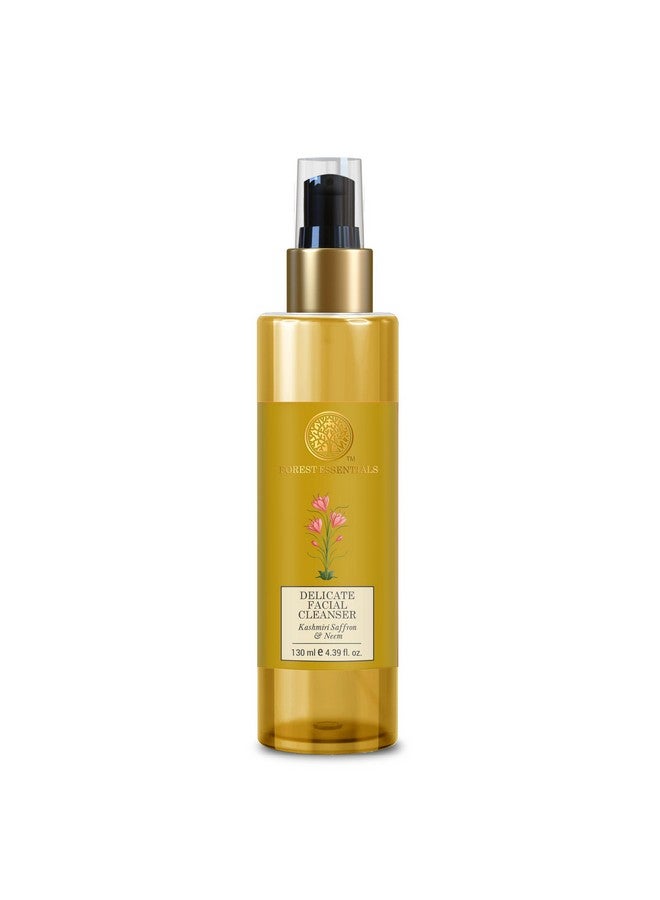 Forest Essentials Delicate Facial Cleanser With Saffron & Neem | Ayurvedic Purifying Face Wash | For Combination To Oily Skin | Sulphate Free | Paraben Free - Image 1