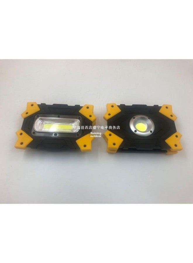 Loquat COB Work Light Rectangular Maintenance Auto Repair Light USB Rechargeable Warning Light Outdoor Emergency Flashlight Camping Light-Color:Battery Long COB (including 4 No. 5 Batteries) - Image 4
