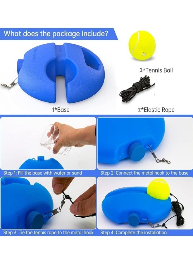 PHvilla Tennis Trainer Rebound Ball with String|Tennis Trainer Set|Self Tennis Practice Ball with String Cricket Trainer Rebound Ball with Rope Fill Sand or Water Pack of - Image 4