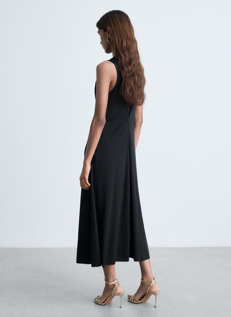 MANGO - V-Neck Knitted Dress - Image 1
