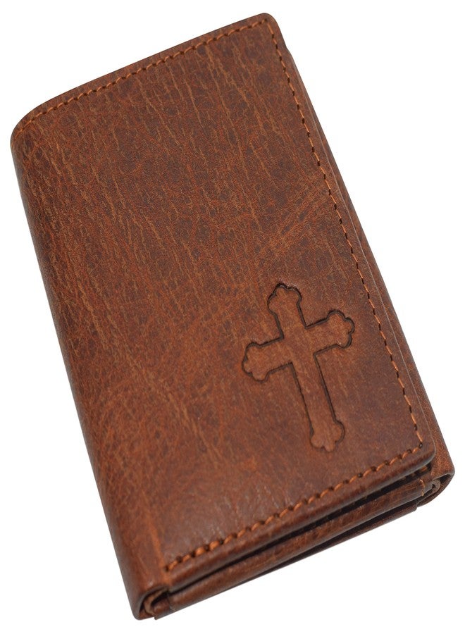 MARSHAL RFID Blocking Cross Genuine Leather Bifold Trifold Wallet for Men, Trifold, Trifold, Wallet - Image 1