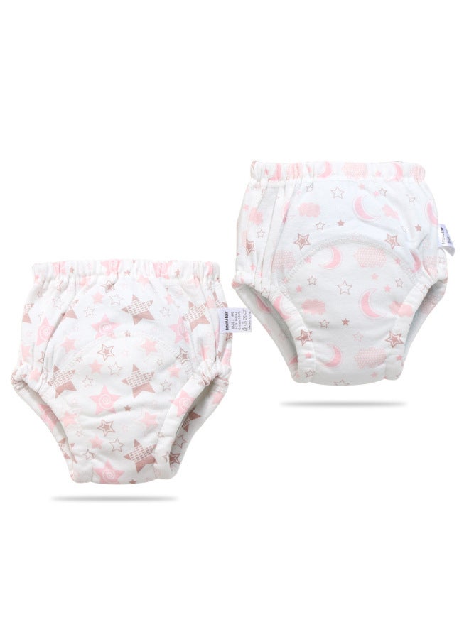 Yinxiuli 2-pack Pure Cotton Washable Baby Training Pants Learning Pants 6-layer Gauze Diaper Baby Supplies