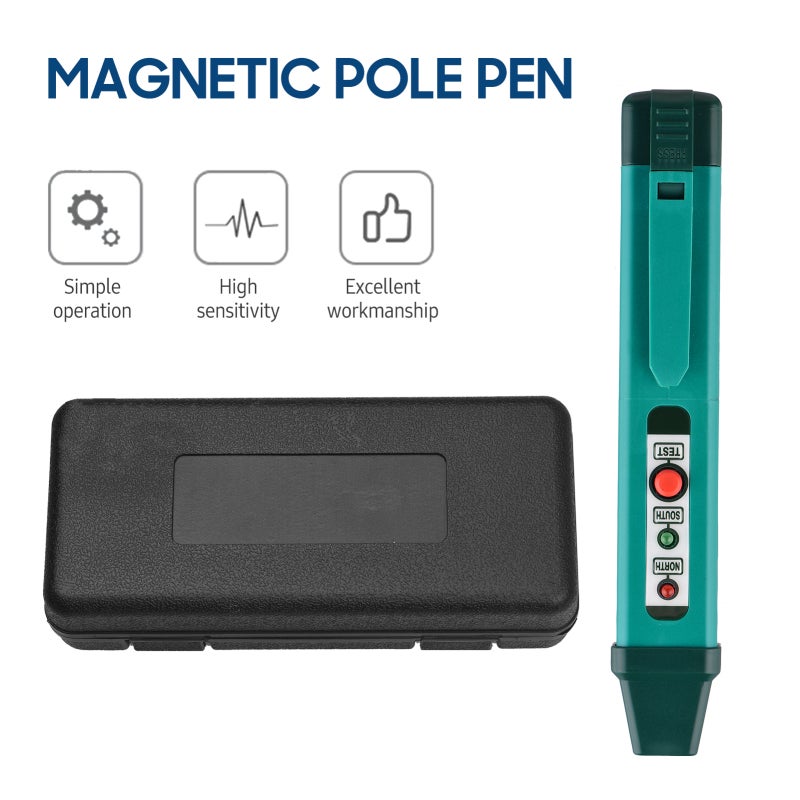 Magnetic Pole Pen Blue Mini Portable - One Button Operation Polarity Tester for Magnetic Field Polarity Identification, Professional Magnet Detection - Image 3