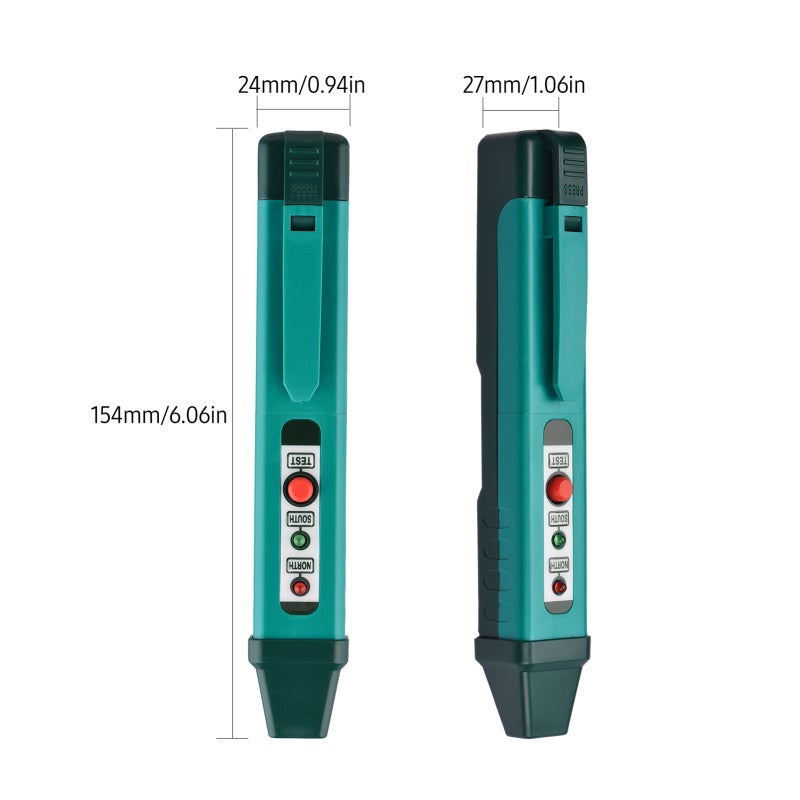 Magnetic Pole Pen Blue Mini Portable - One Button Operation Polarity Tester for Magnetic Field Polarity Identification, Professional Magnet Detection - Image 2