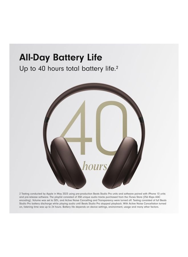 beats New 2023 Studio Pro Wireless Over-Ear Headphones With Noise Cancellation Deep Brown - Image 3