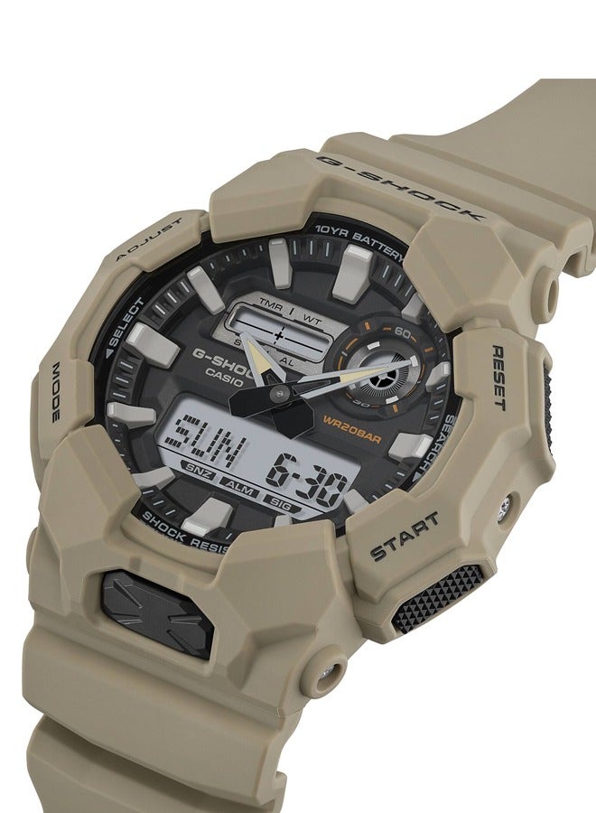 G-SHOCK Analog Digital Bio-Based Khaki Green Resin Band Men's Watch GA-010-5A - Image 2