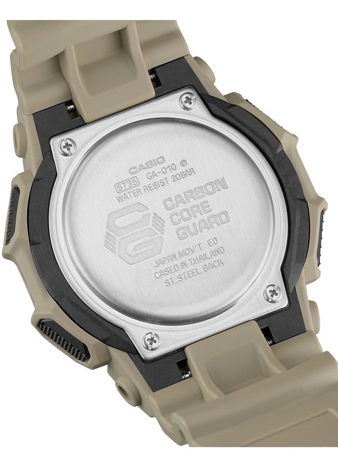 G-SHOCK Analog Digital Bio-Based Khaki Green Resin Band Men's Watch GA-010-5A - Image 4