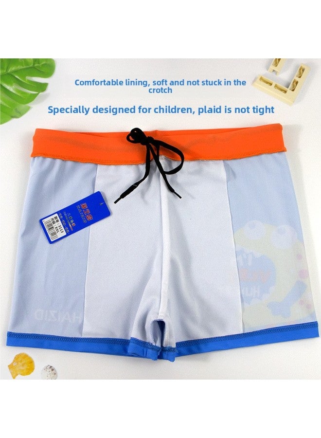 Loquat Quick-drying Breathable Cute Cartoon Children's Swimming Trunks Big Children's Hot Spring Boxer Boys' Swimming Trunks Outlet-Color:3112-sapphire Blue- - Image 4