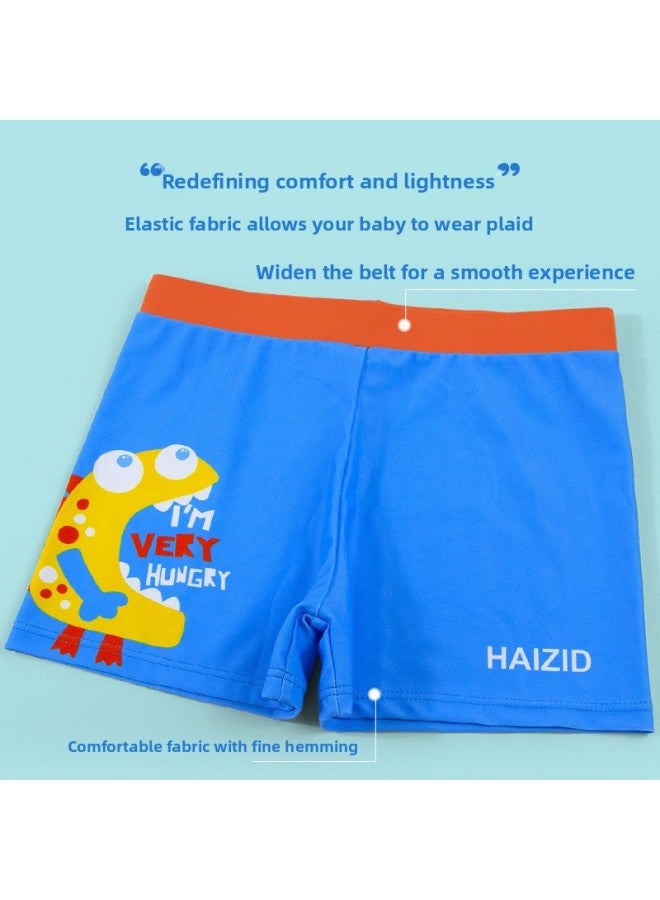 Loquat Quick-drying Breathable Cute Cartoon Children's Swimming Trunks Big Children's Hot Spring Boxer Boys' Swimming Trunks Outlet-Color:3112-sapphire Blue- - Image 3