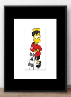 (Assembly frame) Disney Classial Animation The Simpsons Bart Poster Simpsons Bart Wall Art Canvas  Prints for Living Room Home Decor poster