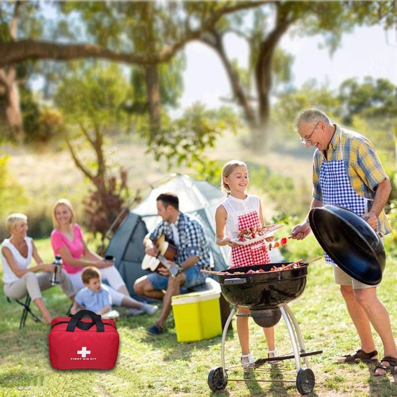 Aoutacc 1 قطعة مجموعة الإسعافات الأولية فارغة و 20 قطعة قناع وجه CPR مع سلسلة مفاتيح قناع يمكن التخلص منه مجموعة طوارئ قناع CPR قناع جيب وحقيبة إسعافات أولية فارغة - Image 5