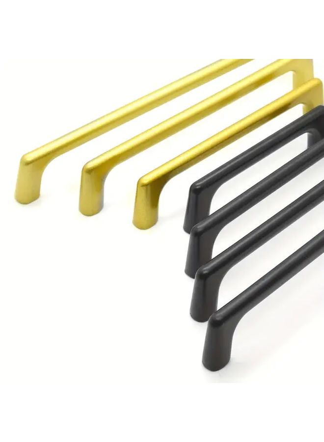 Pack Of 8 Vintage Antique Style Wardrobe Pulls Heavy Duty Metal Drawer Knobs Cabinet Door Handles Matte Finish Elegant Curved Design Gold Hole Spacing 192mm Drawer Handles Upgrade Your Furniture With Classic Hardware - Image 3
