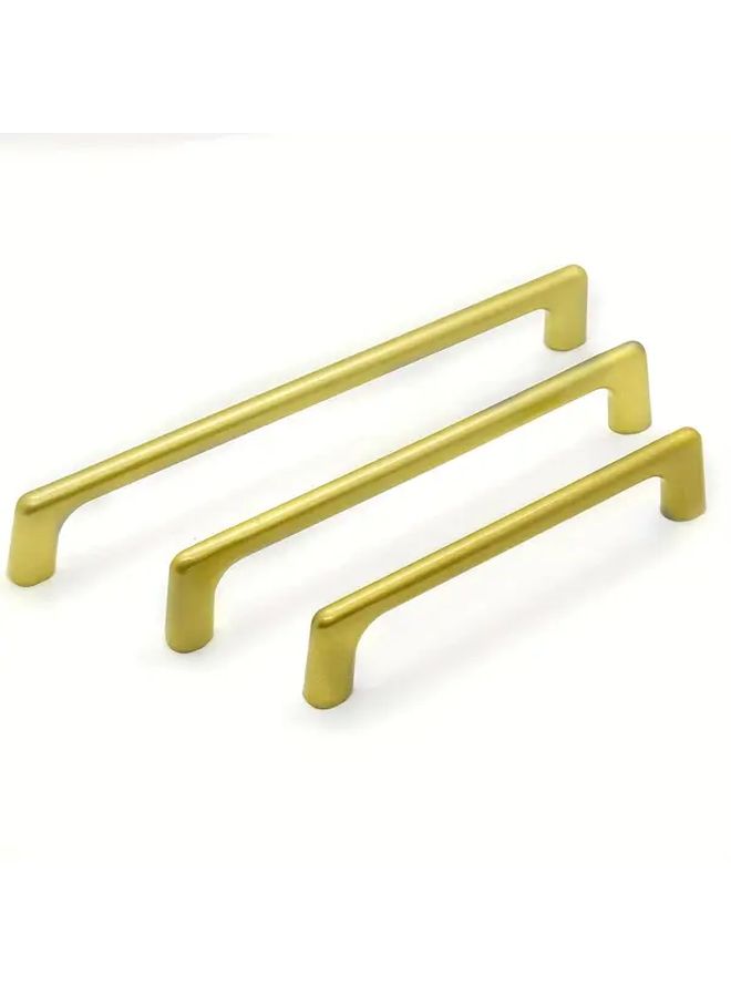 Pack Of 8 Vintage Antique Style Wardrobe Pulls Heavy Duty Metal Drawer Knobs Cabinet Door Handles Matte Finish Elegant Curved Design Gold Hole Spacing 192mm Drawer Handles Upgrade Your Furniture With Classic Hardware - Image 2