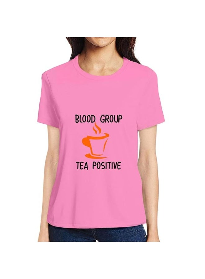 OPLU Store Women's Regular Fit Cotton Graphic Printed T Shirt.  Stylish Tshirt,Pink, 2XL - Image 1
