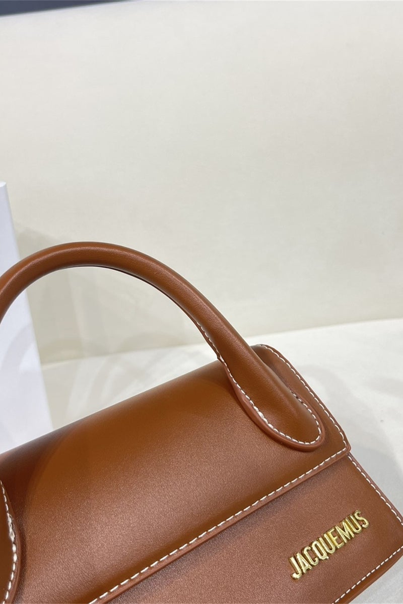 JACQUEMUS Le Chiquito Long Handbag Tote Bag Leather Flap Long With Crossbody Strap - Image 5