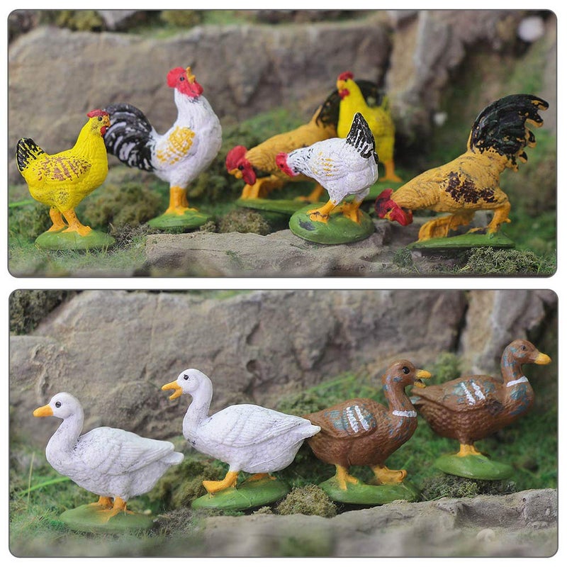 إيف مودل 30pcs o Gauge Farm Animal 1:43 Painted Dicker Duck Goose PVC Model Train Layout AN4304-30-AMUS - Image 3