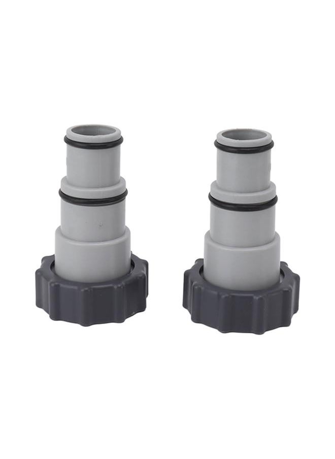 Thoraya - 2PCS Pool Hose Adapter with Collar Replacement Threaded Connection Pump Hose Adapter for Intex Fit ARU - Image 1