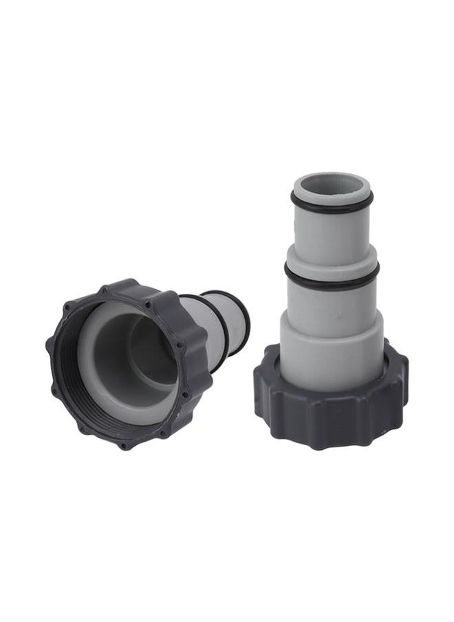 Thoraya - 2PCS Pool Hose Adapter with Collar Replacement Threaded Connection Pump Hose Adapter for Intex Fit ARU - Image 1