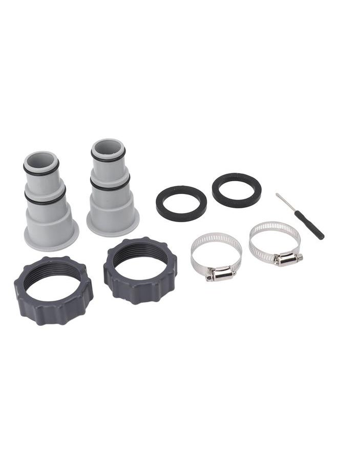 Thoraya - 2PCS Pool Hose Adapter with Collar Replacement Threaded Connection Pump Hose Adapter for Intex Fit ARU - Image 1