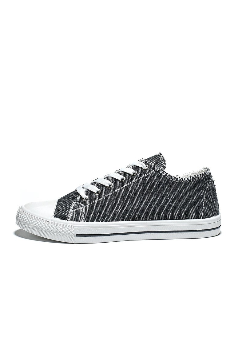 Desert - Basic Lace-Up Knit Flat Sneakers For Men - Image 1