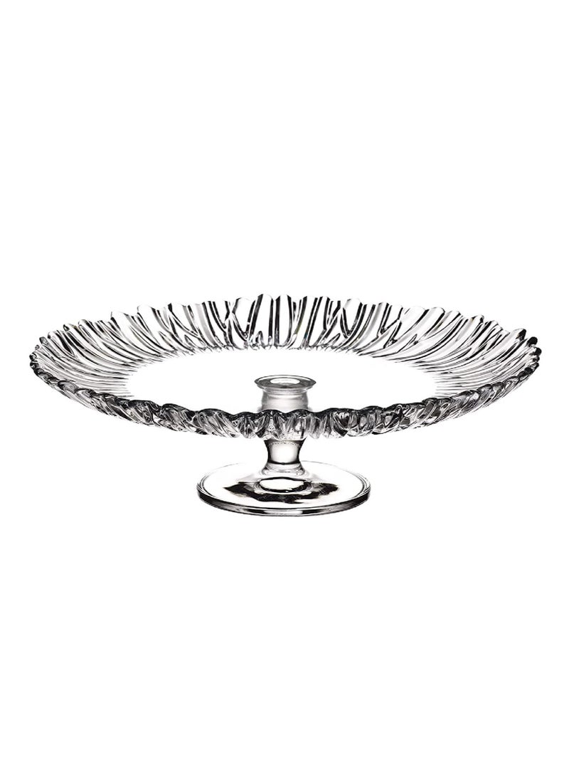 Pasabache Pasabahce Footed Serving Cake Plate 31.5cm- Aroura- Turkey Made  - Image 1
