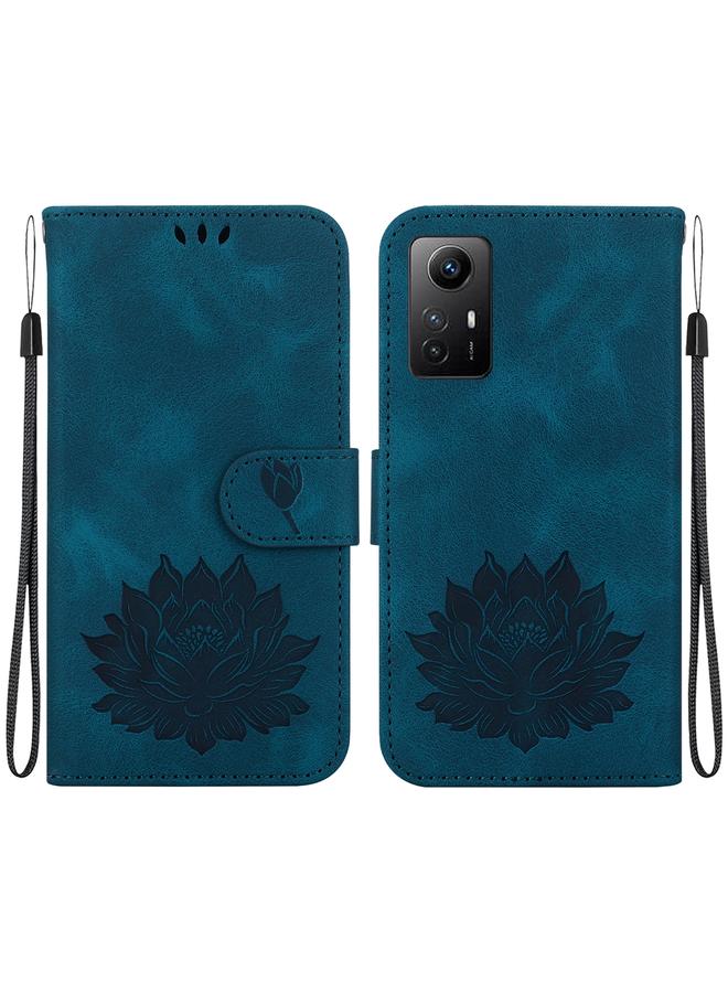 erorex Case For Xiaomi Redmi Note 12S Lotus Embossed Leather Phone Case  - Image 1