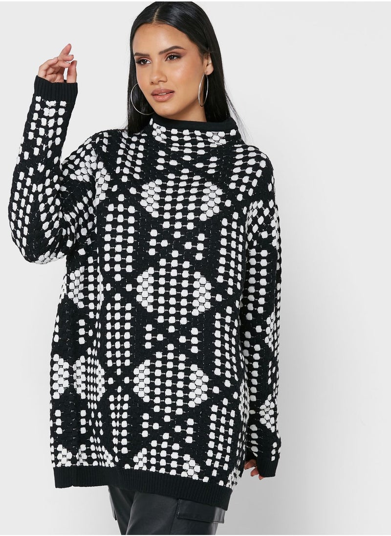 جوناروس - كنزة مريحة بياقة عالية - Image 1