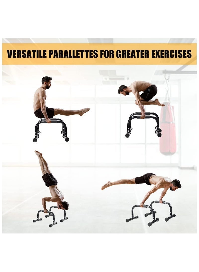 Bukela Parallettes Bars Push Up Stands, Heavy Duty Steel Dip Bars for Calisthenics, Non‑Slip Home Gym Fitness Equipment for Push‑ups, L‑sit, Handstand Workout - Image 2