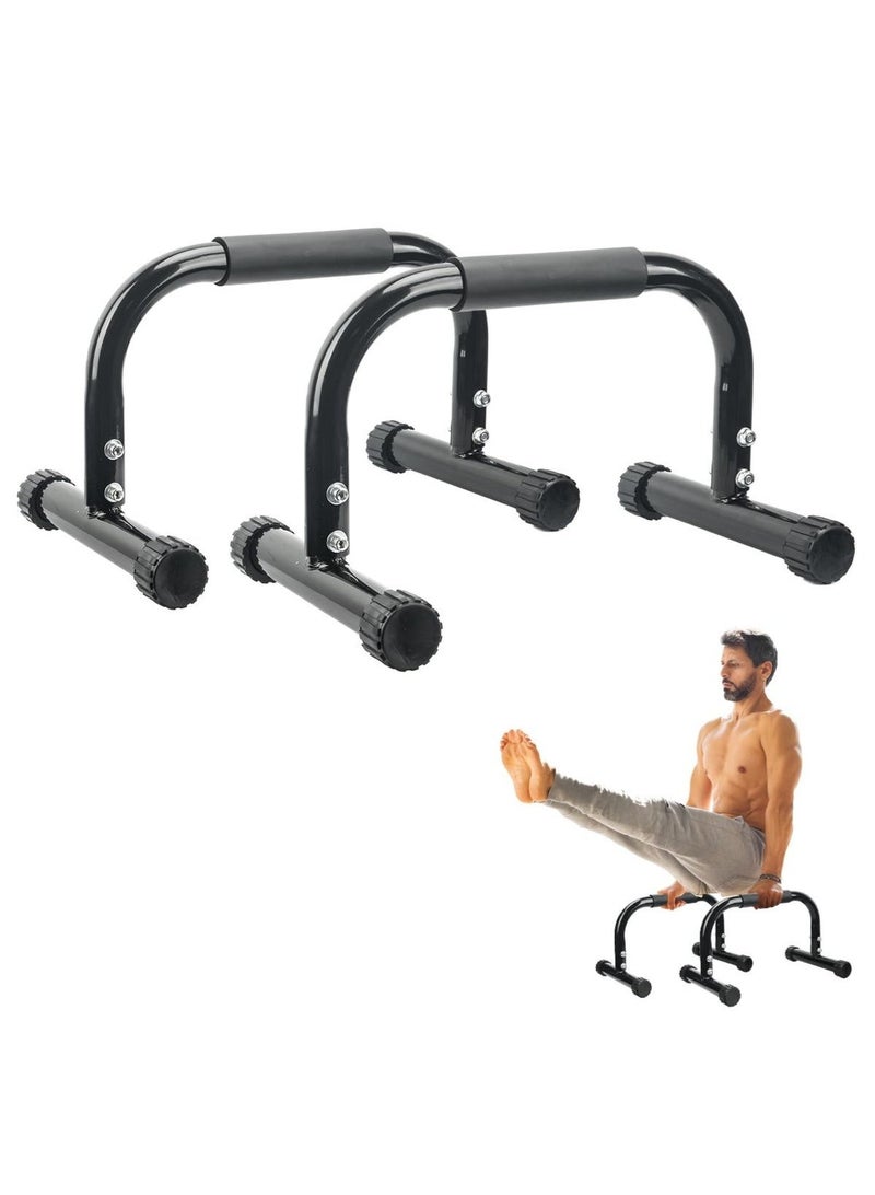 Bukela Parallettes Bars Push Up Stands, Heavy Duty Steel Dip Bars for Calisthenics, Non‑Slip Home Gym Fitness Equipment for Push‑ups, L‑sit, Handstand Workout - Image 1