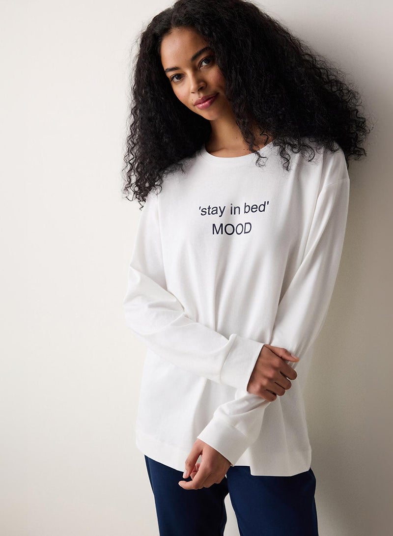 بنتي طقم بيجامة قطنية بنمط النوم - Image 3