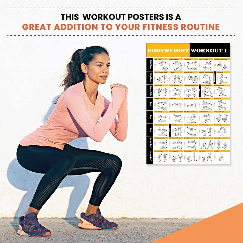 PIXELARTZ ملصق حائط ورقي لتمارين اليوغا ورسوم توضيحية للتمارين البدنية، مخطط للتمدد لتمرين كامل الجسم، ملصقات بجودة HD للمنزل، مكتب 12x18 بوصة (عبوة من 6 ملصقات) (06، كبير) - Image 4