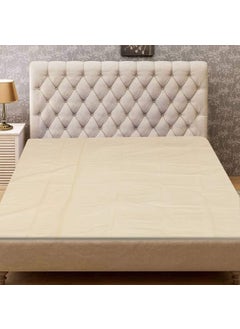 NORTH FIELD North Field Waterproof Plastic Mattress Protection Sheet for Baby and Adult Poly Plastic Rubber Double Bed Sheet Double BedKing Size 72 x 75 Inch Beige  - Image 1