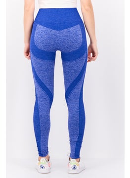The Giving Movement Women Pull On Textured Leggings, Blue  - Image 2