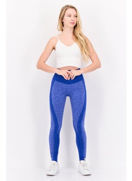 The Giving Movement Women Pull On Textured Leggings, Blue  - Image 4