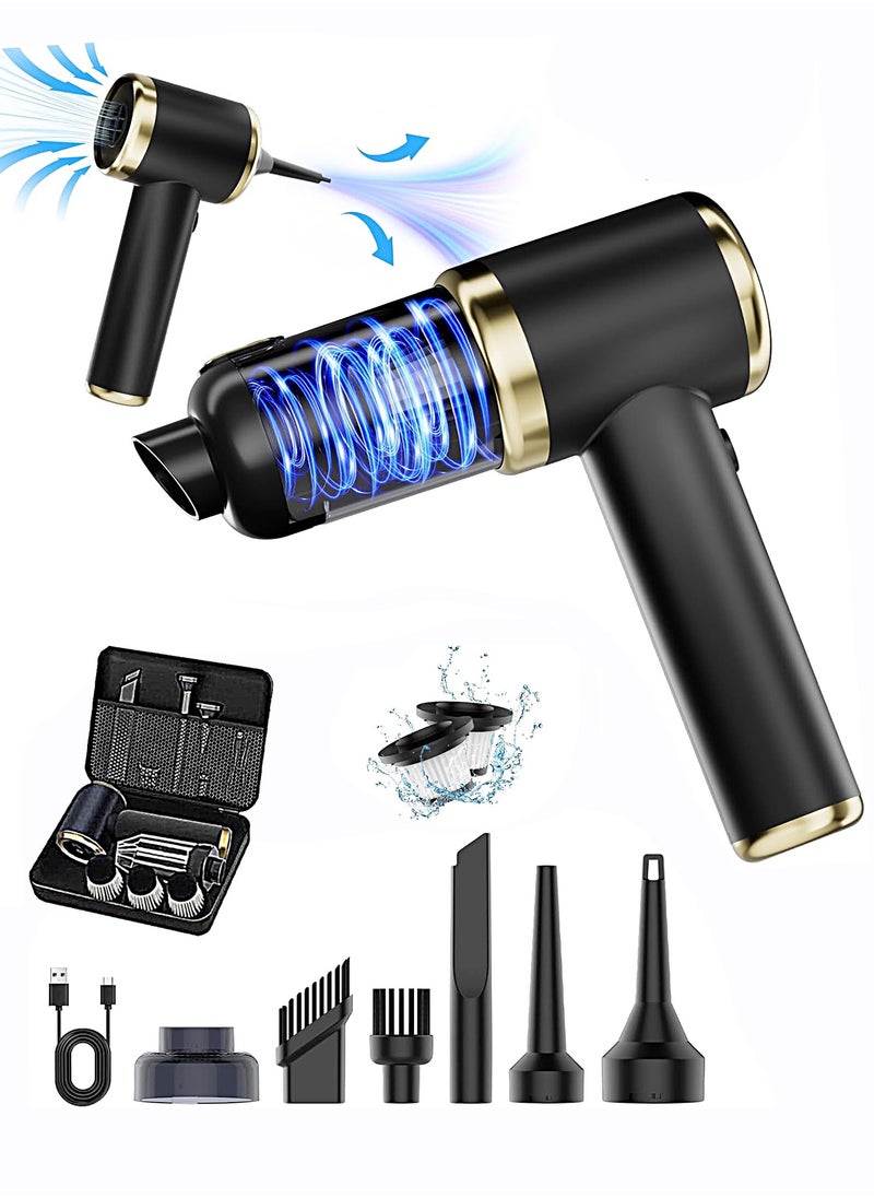 Arabest 4-in-1 Car Vacuum Cleaner Portable Handheld Vacuum Cleaner Cordless Electric Air Duster Air Blower Lightweight Hand Vacuum Keyboard Laptop Cleaner for Home and Car/Desk Office  - Image 1