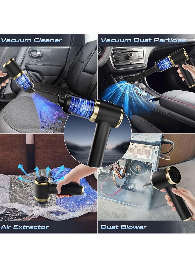Arabest 4-in-1 Car Vacuum Cleaner Portable Handheld Vacuum Cleaner Cordless Electric Air Duster Air Blower Lightweight Hand Vacuum Keyboard Laptop Cleaner for Home and Car/Desk Office  - Image 2